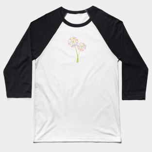 Colorful abstract heart dandelion Baseball T-Shirt